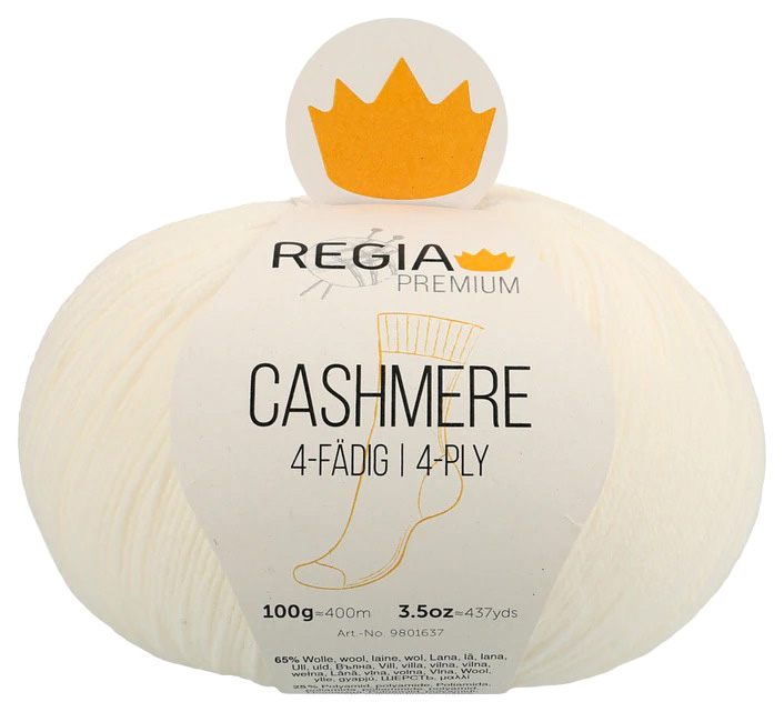 

Пряжа для вязания Regia 9801637 Cashmere (00001), Белый, Cashmere