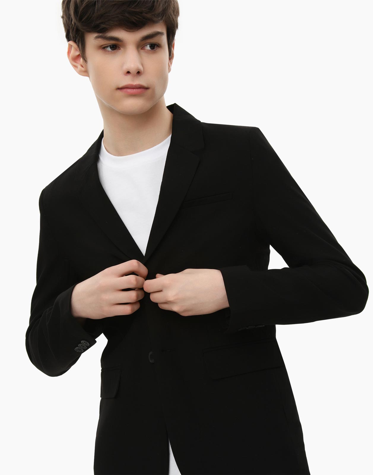 Чёрный пиджак Comfort fit для мальчика