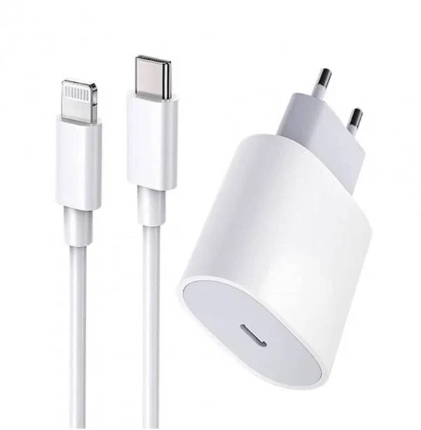 Сетевое зарядное устройство ISA MHJE3 1xUSB Type-C кабель lightning - usb type-c, белый