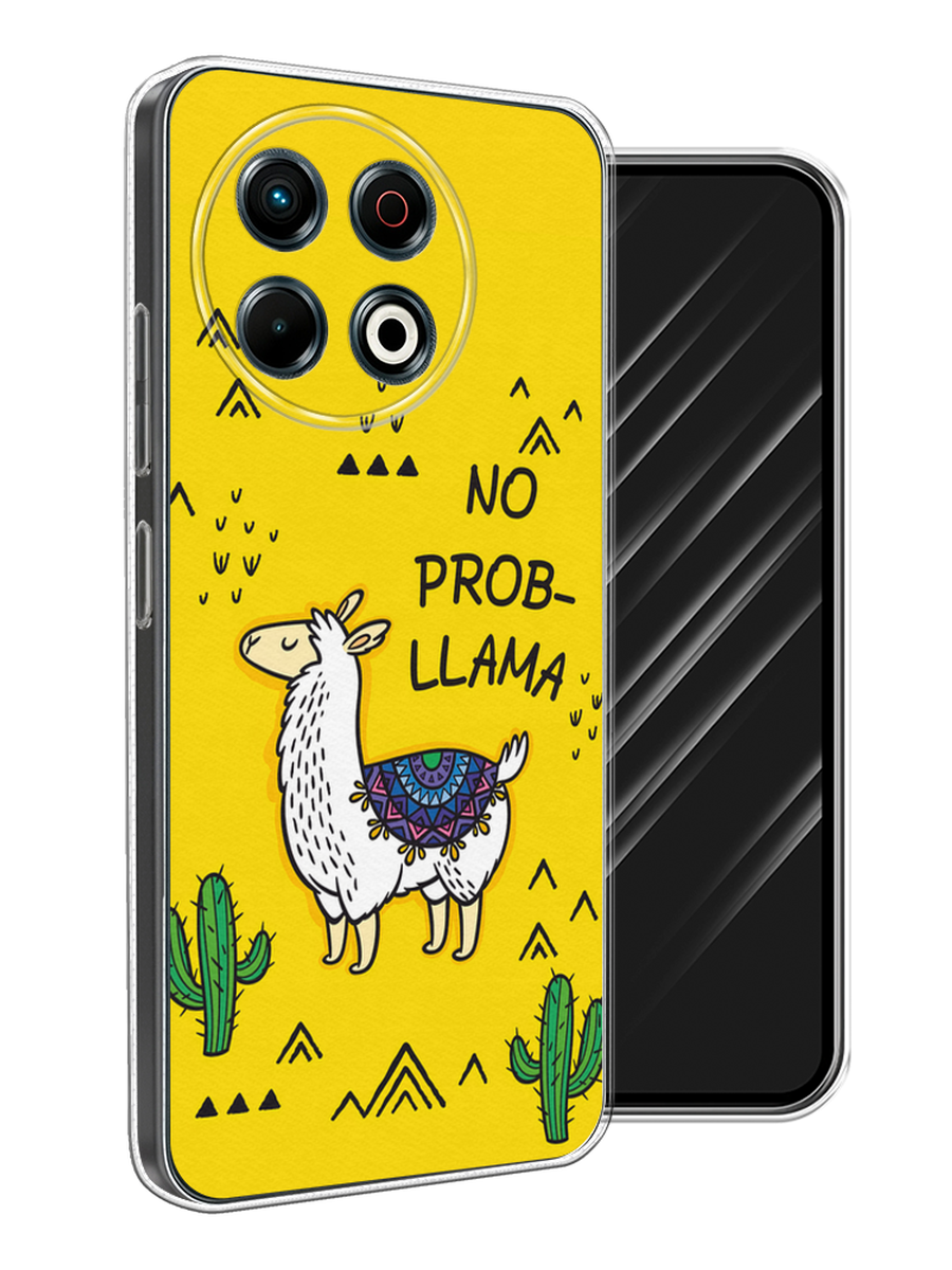 

Чехол Awog на Tecno Spark 30 Pro "No probLLama", Желтый;черный;синий, 309850-1