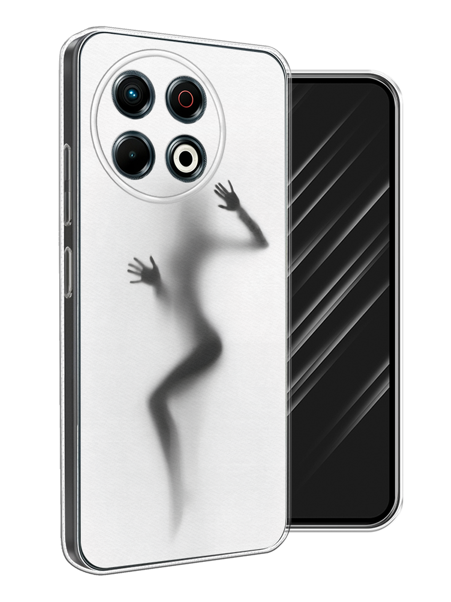 

Чехол Awog на Tecno Spark 30 Pro "Девушка в душе", Серый;белый;черный, 309850-1