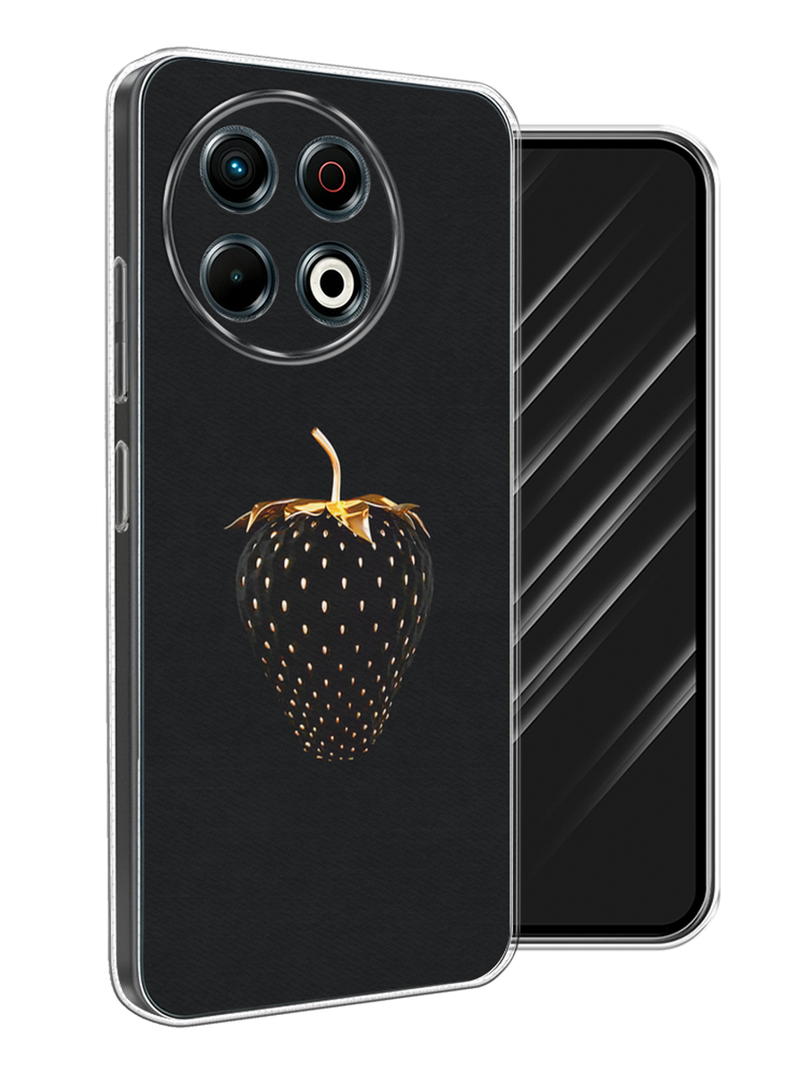 

Чехол Awog на Tecno Spark 30 Pro "Черно-золотая клубника", Черный;золотистый, 309850-1