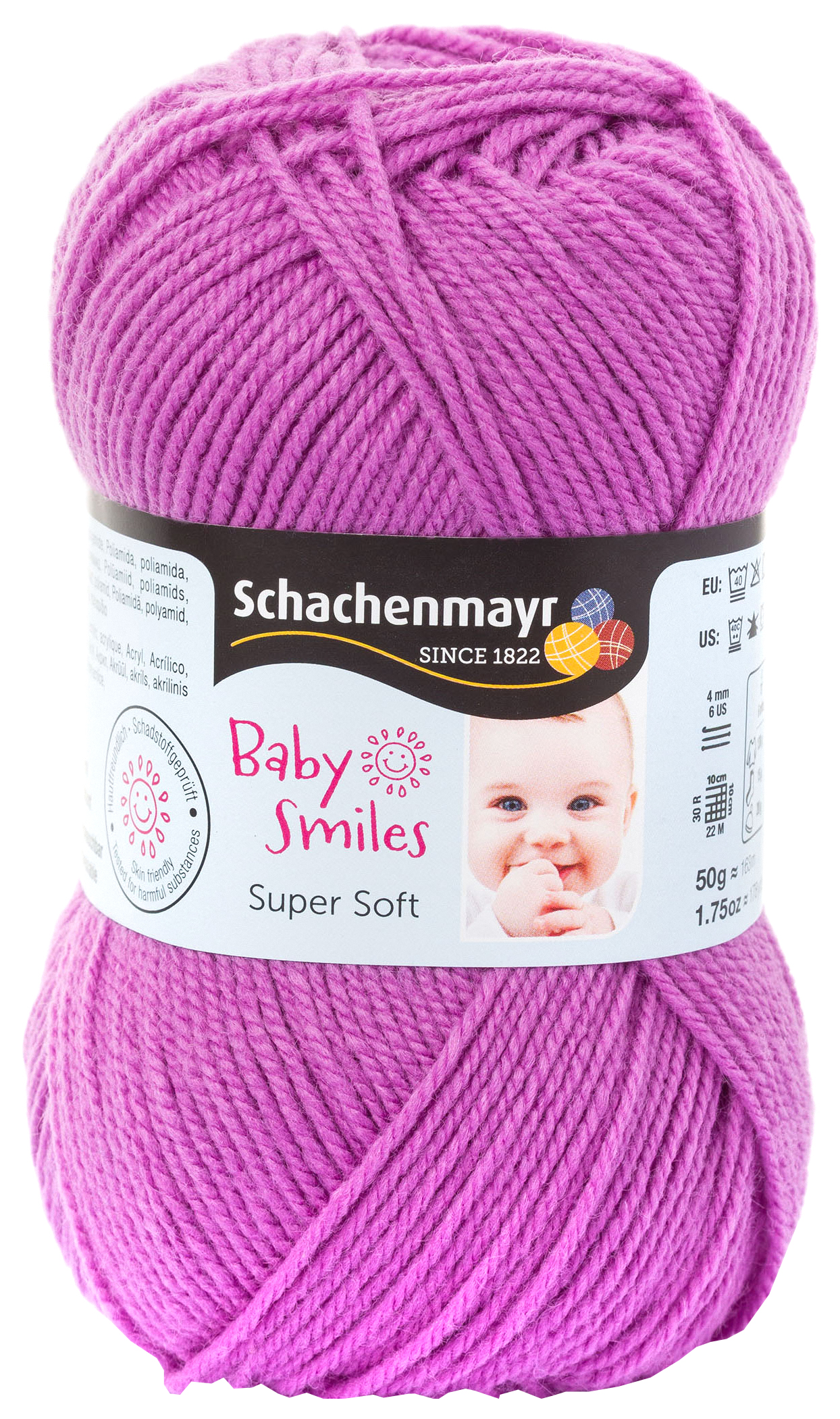 

Пряжа Schachenmayr 9807527 Baby Super Soft Baby Smiles (01047, orchidee), Bаby Super Soft
