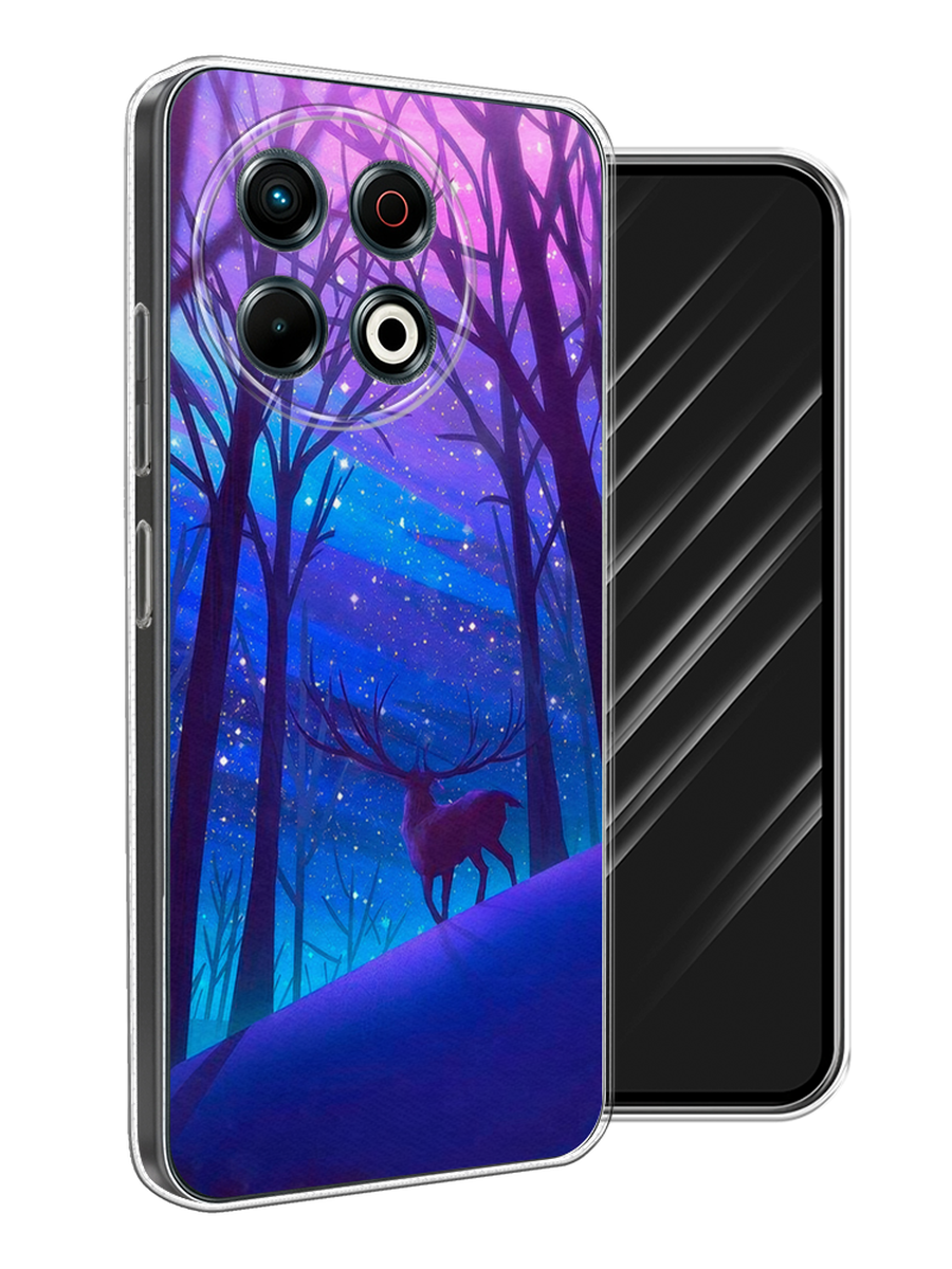 

Чехол Awog на Tecno Spark 30 Pro "Северный олень", Фиолетовый;голубой;синий, 309850-1