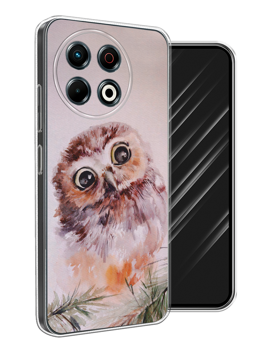 

Чехол Awog на Tecno Spark 30 Pro "Сова на розовом", Розовый;коричневый, 309850-1