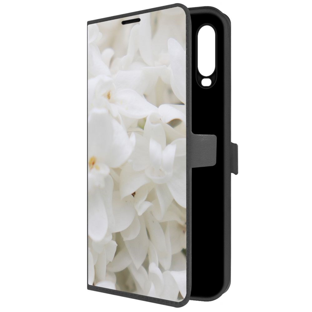 

Чехол-книжка Krutoff Eco Book для Vivo Y11 Белые лилии (черный)