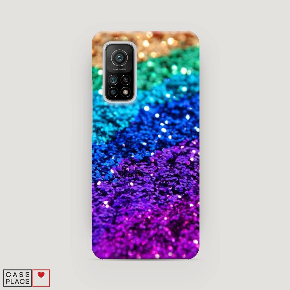 

Пластиковый чехол "Блестящая радуга рисунок" на Xiaomi Mi 10T Pro, 37720-2