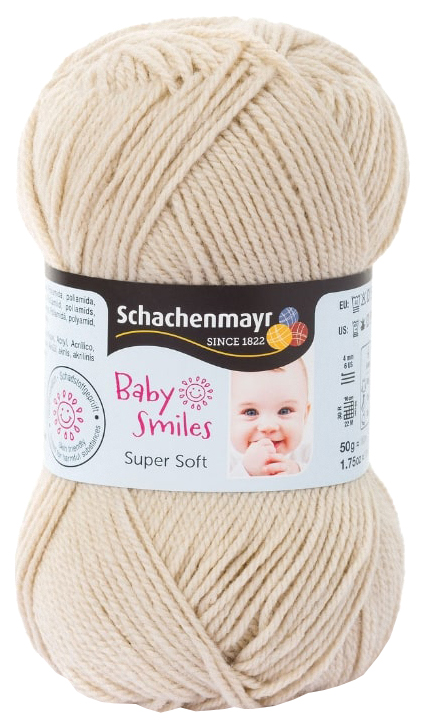 

Пряжа Schachenmayr 9807527 Baby Super Soft Baby Smiles (01005, beige), Bаby Super Soft