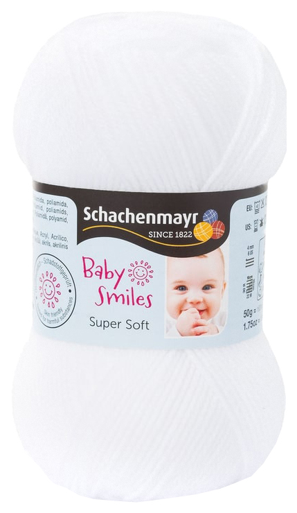 

Пряжа Schachenmayr 9807527 Baby Super Soft Baby Smiles (01001, weiss), Bаby Super Soft