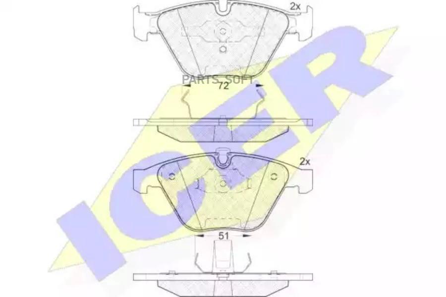 

Колодки Передние Bmw E90/E60/65 Icer 181577 Icer арт. 181577