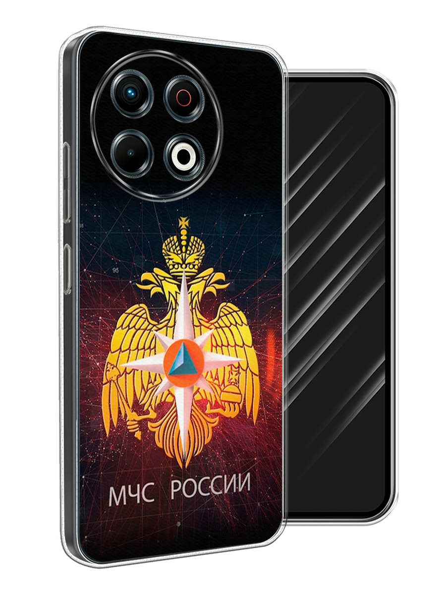 

Чехол Awog на Tecno Spark 30 Pro "МЧС России", Черный;желтый;красный, 309850-1