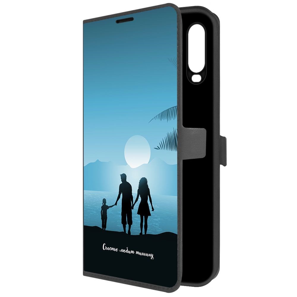 

Чехол-книжка Krutoff Eco Book для Vivo Y11 Счастье любит тишину (черный)