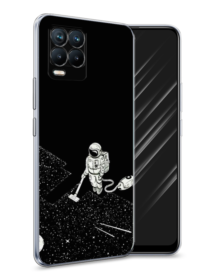

Чехол Awog на Realme 8 "Космонавт с пылесосом", Разноцветный, 255450-4