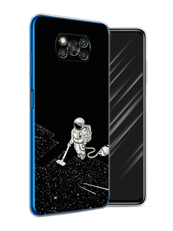 

Чехол Awog на Poco X3 NFC "Космонавт с пылесосом", Разноцветный, 39250-4