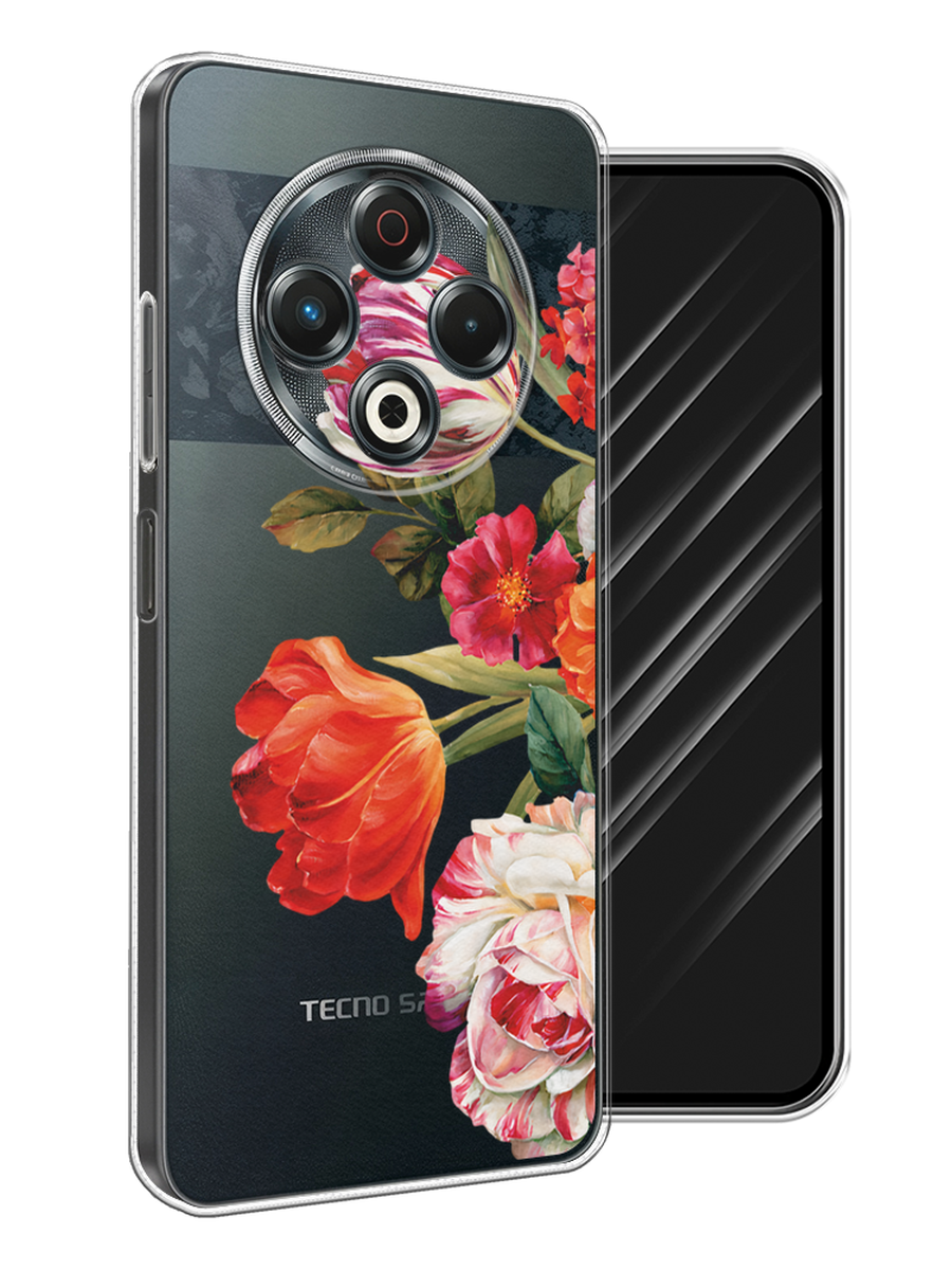

Чехол Awog на Tecno Spark 30 "Весенний букет", Красный;розовый;зеленый, 309150-1