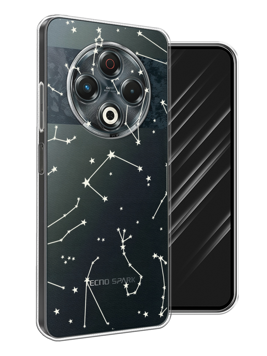 

Чехол Awog на Tecno Spark 30 "Созвездия", Прозрачный;серый;бежевый, 309150-1