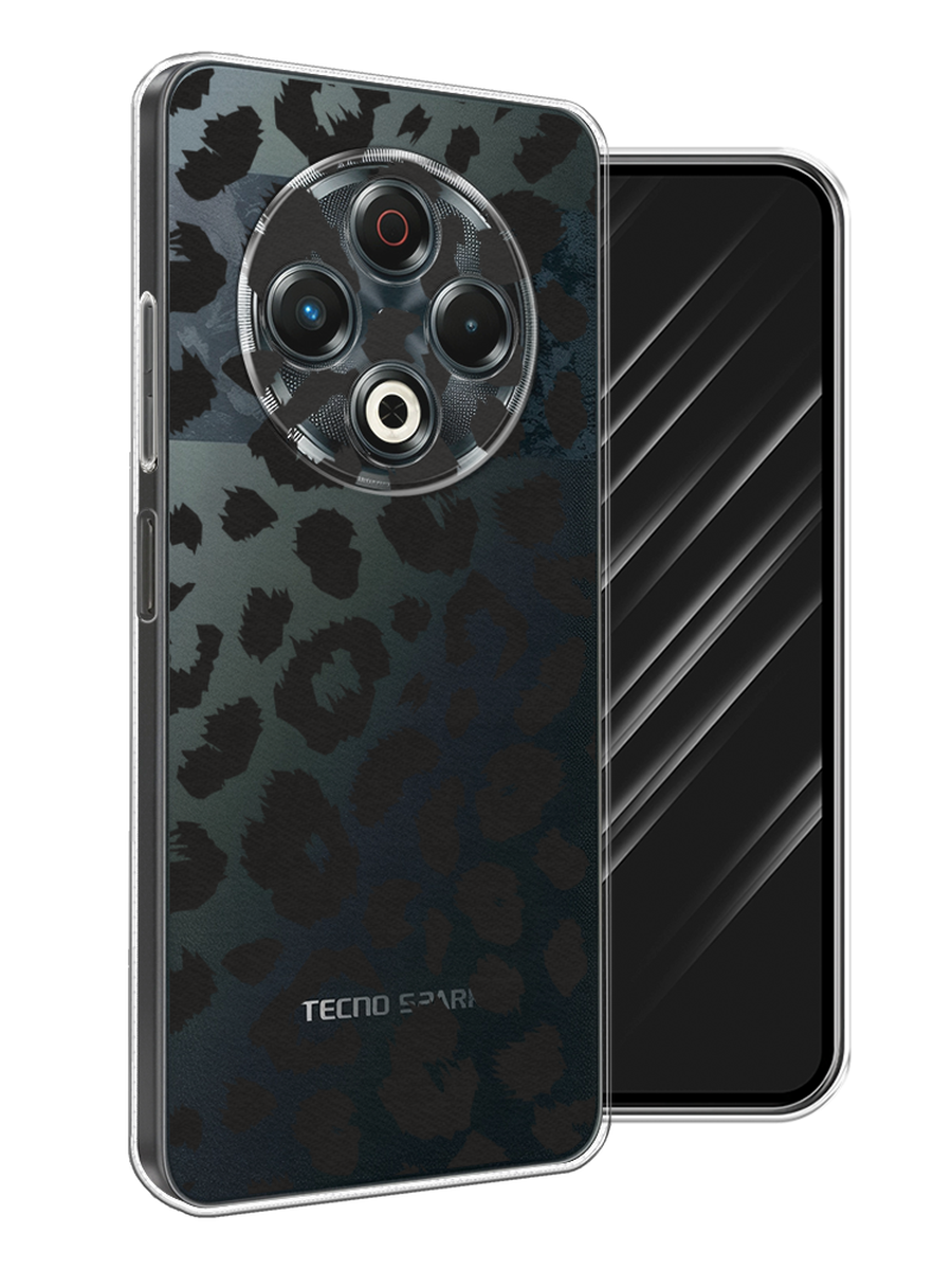 

Чехол Awog на Tecno Spark 30 "Окрас леопарда фон", Черный, 309150-1