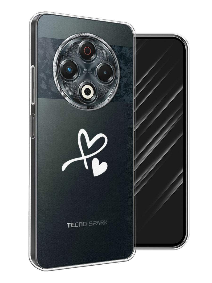 

Чехол Awog на Tecno Spark 30 "Сердечко минимализм", Белый, 309150-1