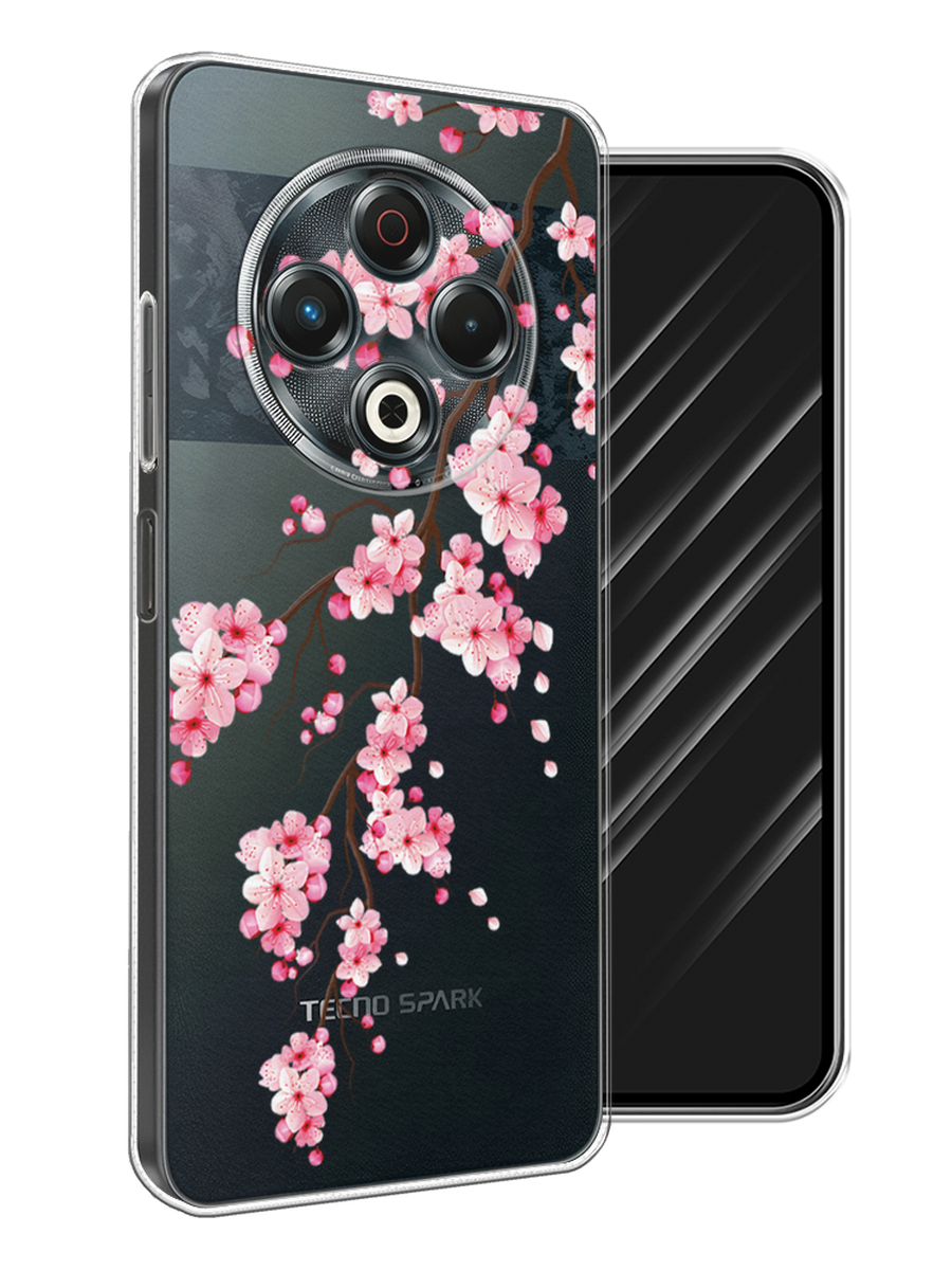 

Чехол Awog на Tecno Spark 30 "Розовая сакура", Розовый;белый;коричневый, 309150-1