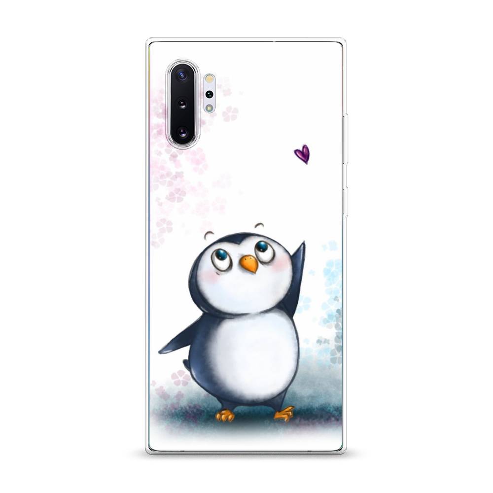 

Чехол Awog на Samsung Galaxy Note 10 + "Пингвин и сердечко", Разноцветный, 28550-1