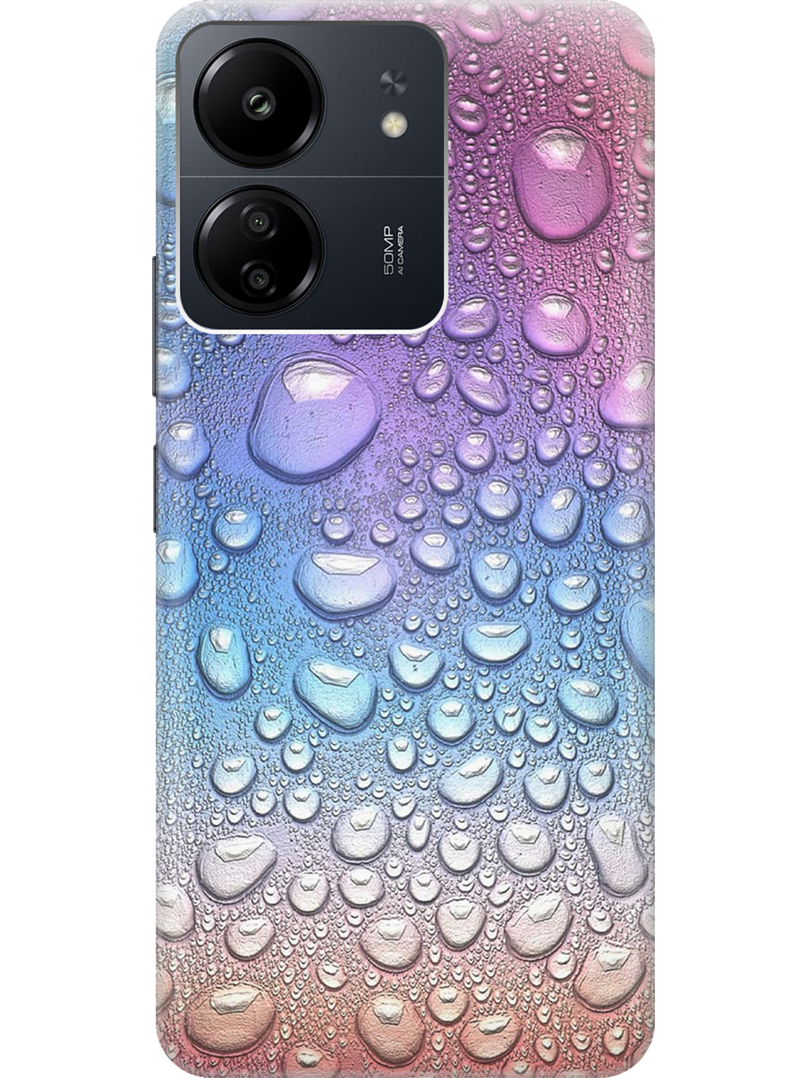 

Силиконовый чехол на Xiaomi Redmi 13C "Множество капель", Синий;фиолетовый, 20001464