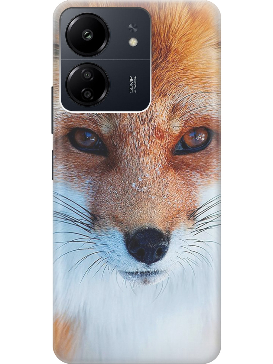 

Силиконовый чехол на Xiaomi Redmi 13C "Спокойный лис", Оранжевый;белый, 20001464