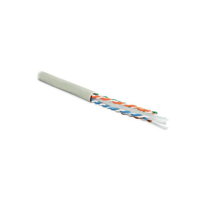 Кабель витая пара U/UTP кат.6 4х2х23AWG solid PVC UUTP4-C6-S23-IN-PVC-GY-305 сер. (м) Hype