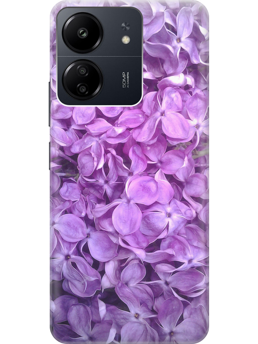 

Силиконовый чехол на Xiaomi Redmi 13C "Цветы сирени", Фиолетовый, 20001464