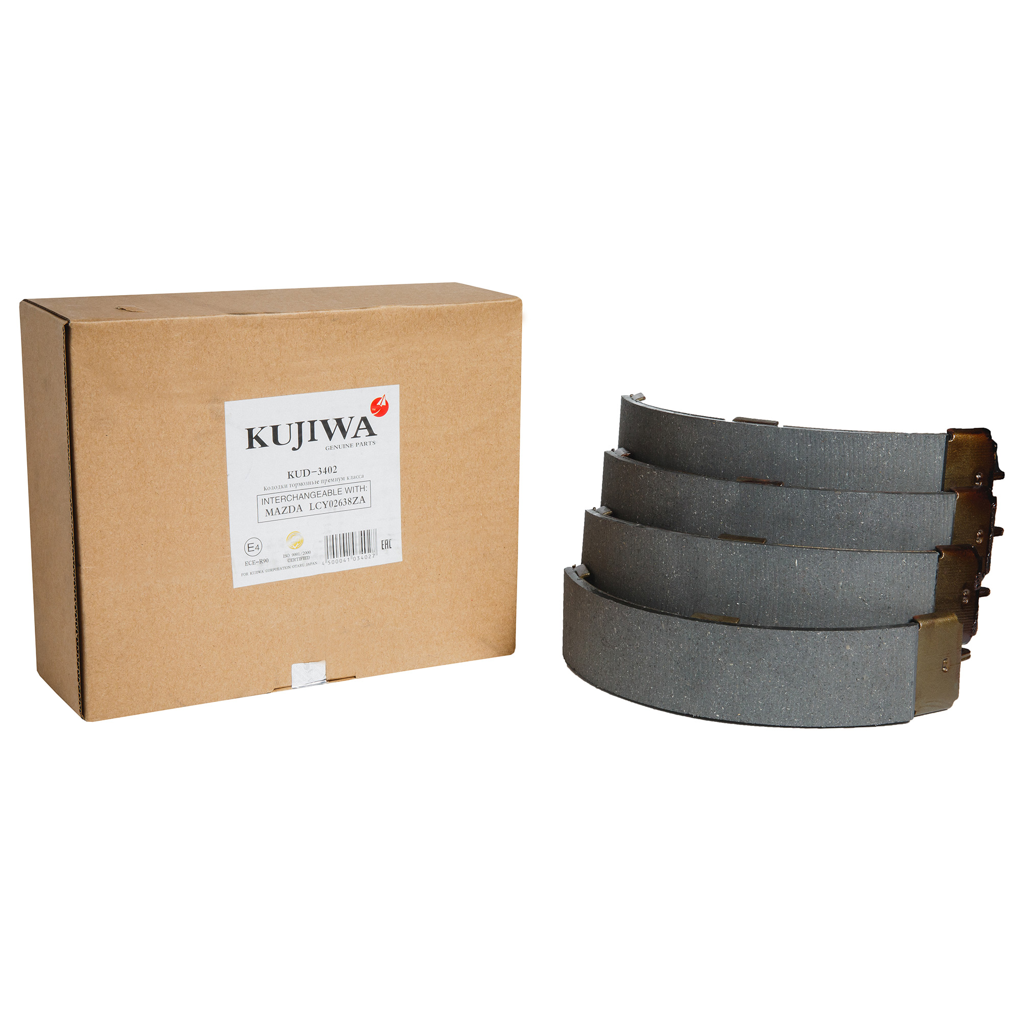 

Колодки тормозные барабанные KUD3402 KUJIWA LDY72638ZB MAZDA