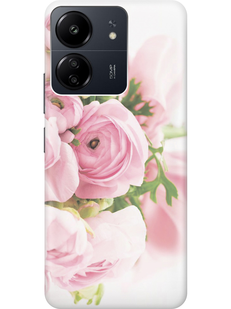 

Силиконовый чехол на Xiaomi Redmi 13C "Розовые розы", Белый;розовый, 20001464