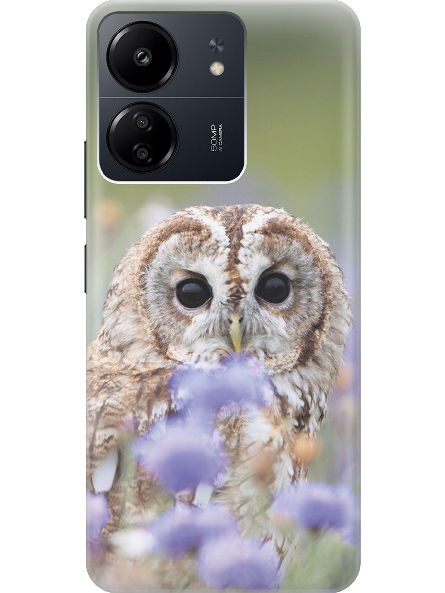 

Силиконовый чехол на Xiaomi Redmi 13C "Сова и васильки", Белый;голубой;коричневый;серый, 20001464