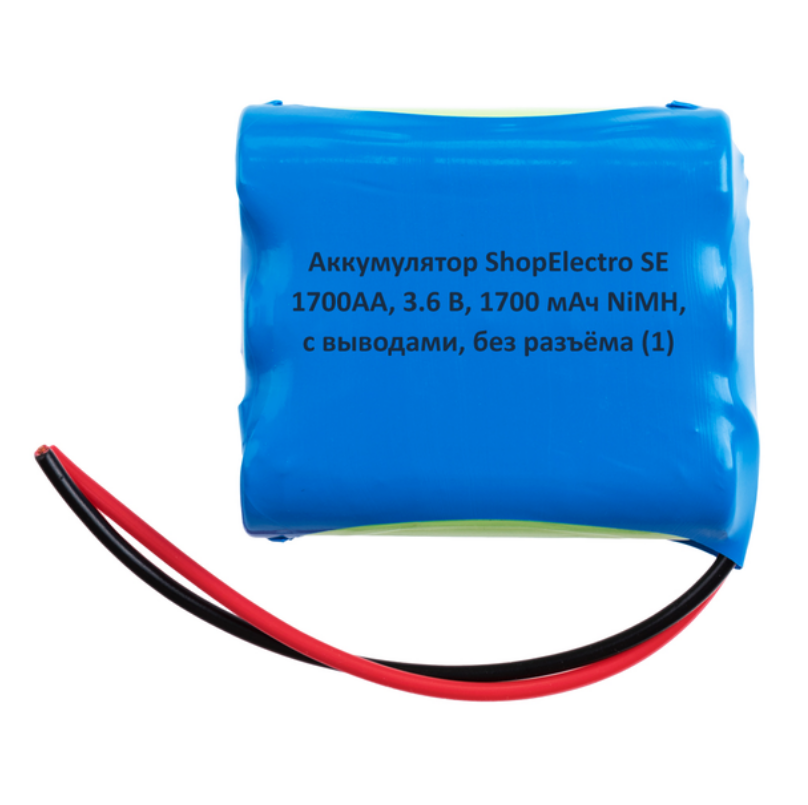 

Аккумулятор SE1700АА, 3.6 В, 1700 мАч/ 3.6 V, 1700 mAh, NiMH, с выводами, без разъема 9664