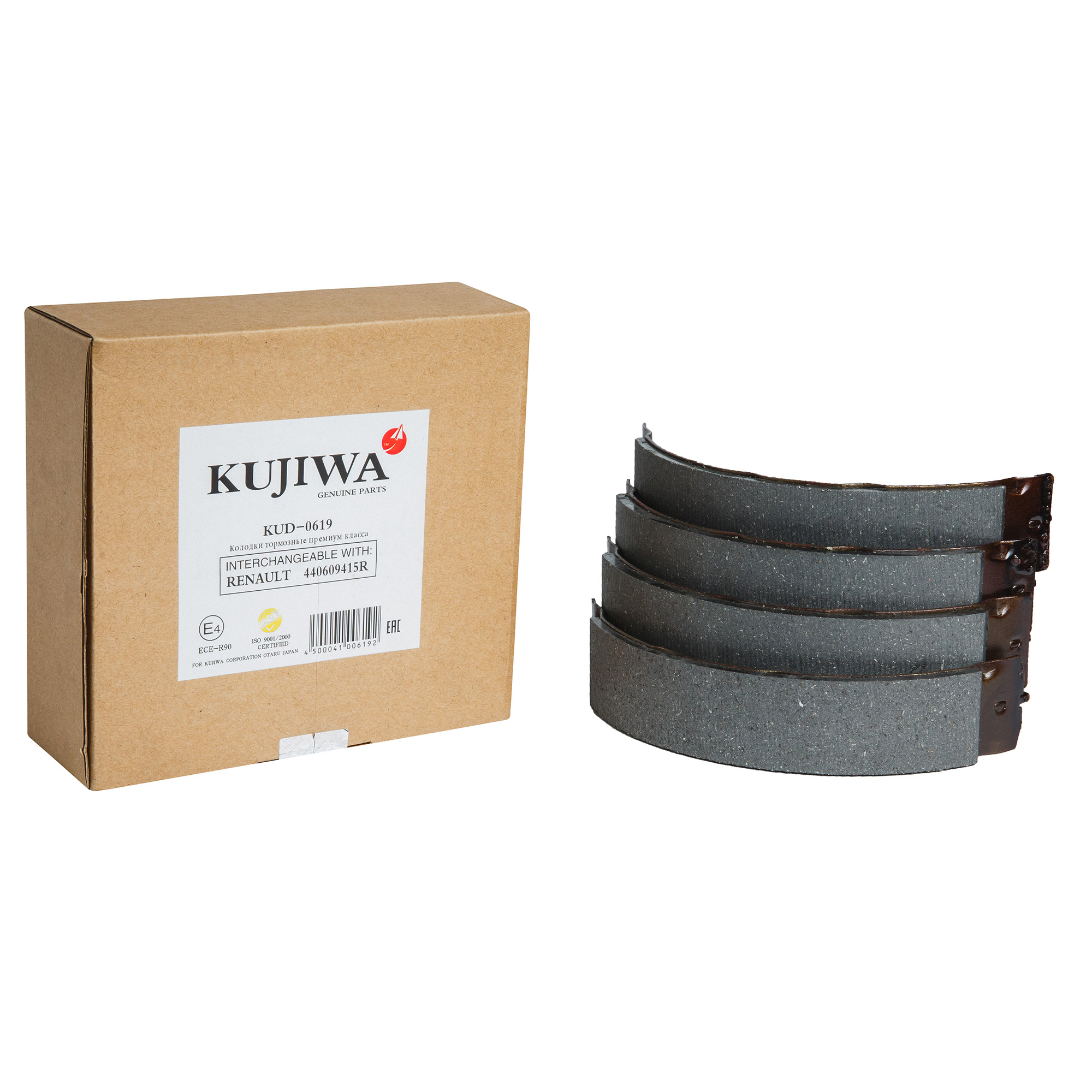 

Колодки тормозные барабанные KUD0619 KUJIWA 440609415R RENAULT