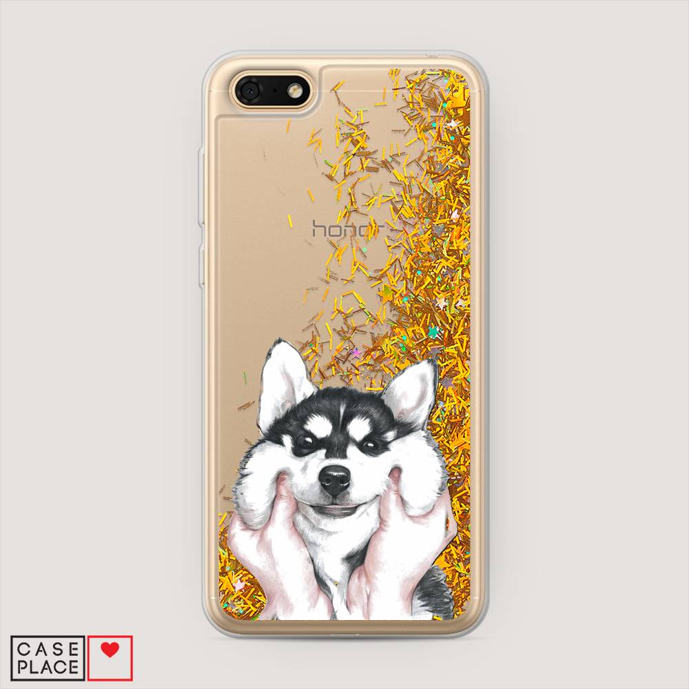 

Чехол Awog на Huawei Y5 2018 "Щечки хаски", Серый, 65990-1