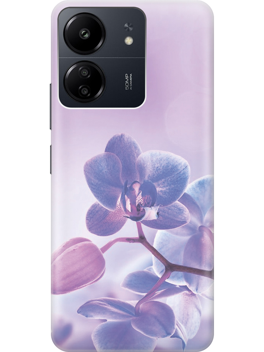 

Силиконовый чехол на Xiaomi Redmi 13C "Лиловые орхидеи", Голубой;фиолетовый, 20001464
