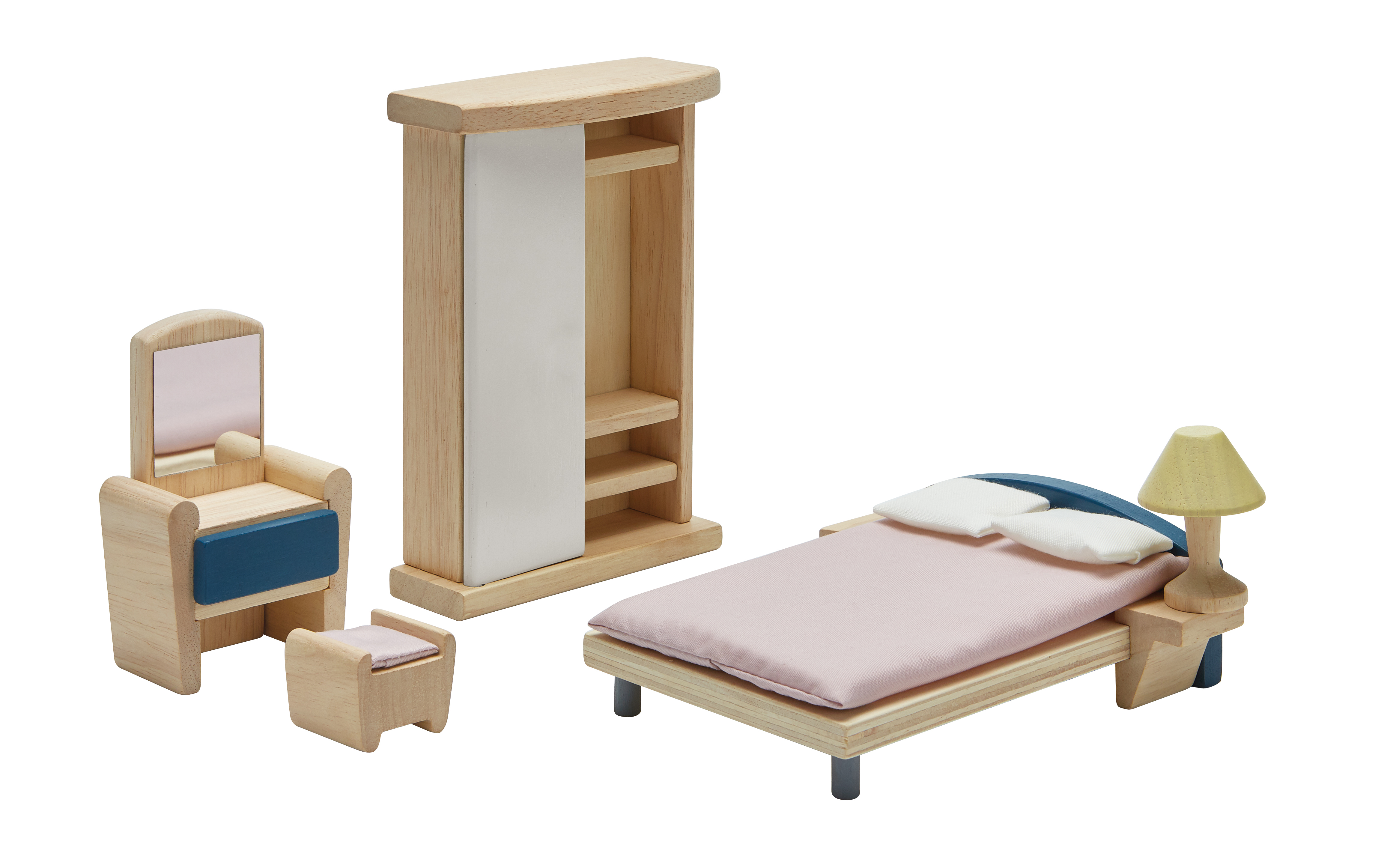 Игровой набор Plan Toys Набор мебели для спальни, серии DOLLHOUSE набор детской мебели туалетный столик и стул sitstep розовый