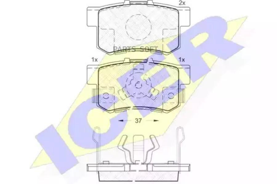 

Колодки Задние Honda Icer 181718 Icer арт. 181718