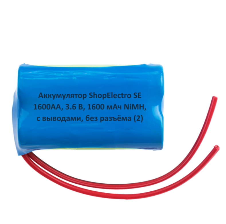 

Аккумулятор SE1600АА, 3.6 В, 1600 мАч/ 3.6 V, 1600 mAh, NiMH, с выводами, без разъема 9816