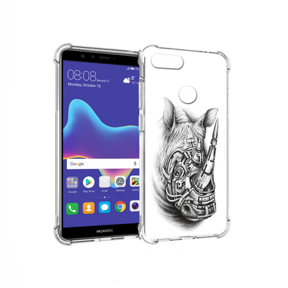 Чехол MyPads Tocco для Huawei Enjoy 8 Plus стальной носорог (PT108787.33.620)
