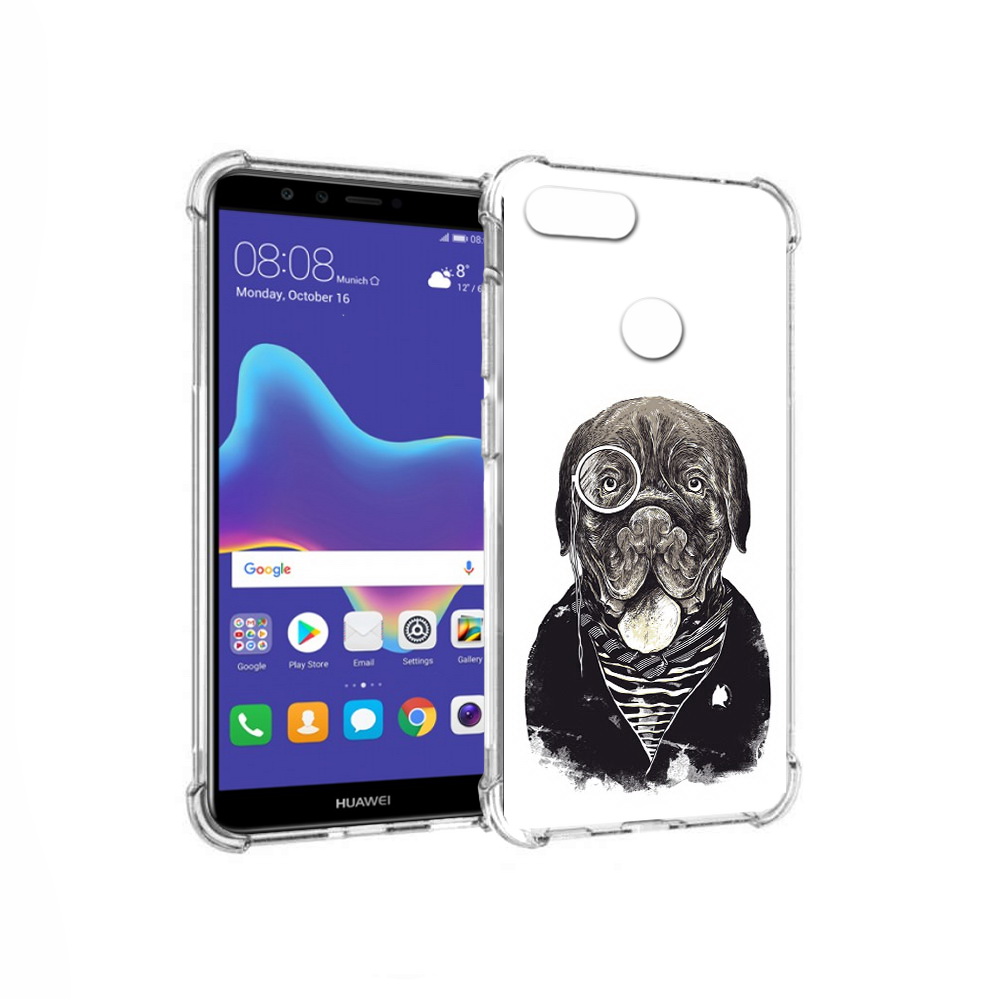 

Чехол MyPads Tocco для Huawei Enjoy 8 Plus солидный песик (PT108787.33.615), Прозрачный, Tocco