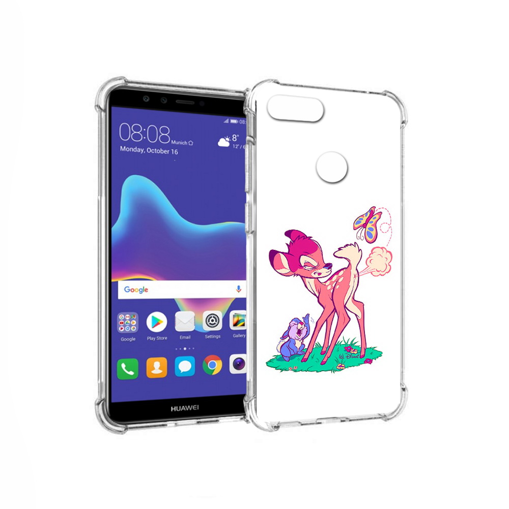 

Чехол MyPads Tocco для Huawei Enjoy 8 Plus смешной олененок (PT108787.33.610), Прозрачный, Tocco