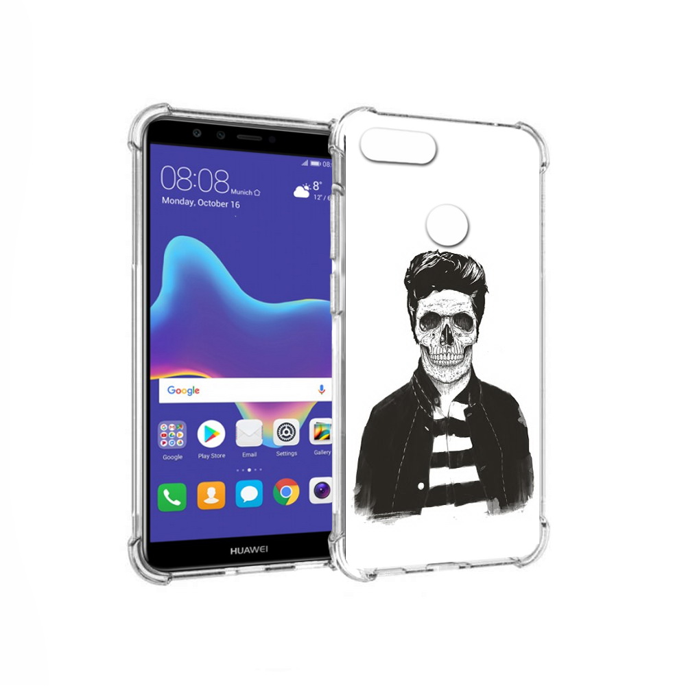 

Чехол MyPads Tocco для Huawei Enjoy 8 Plus скелет (PT108787.33.604), Прозрачный, Tocco