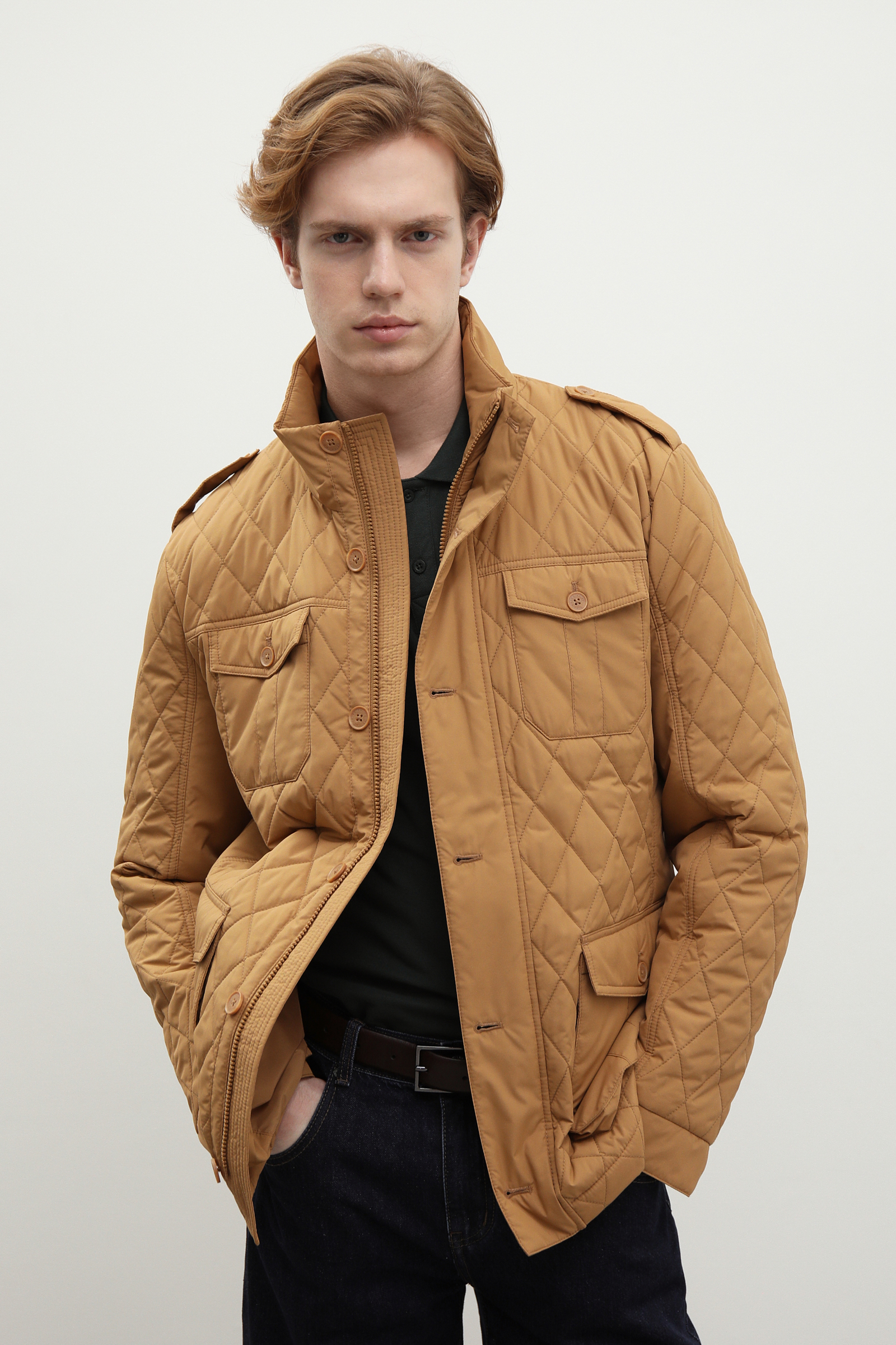 Куртка мужская Finn Flare FBD210145 коричневая 3XL