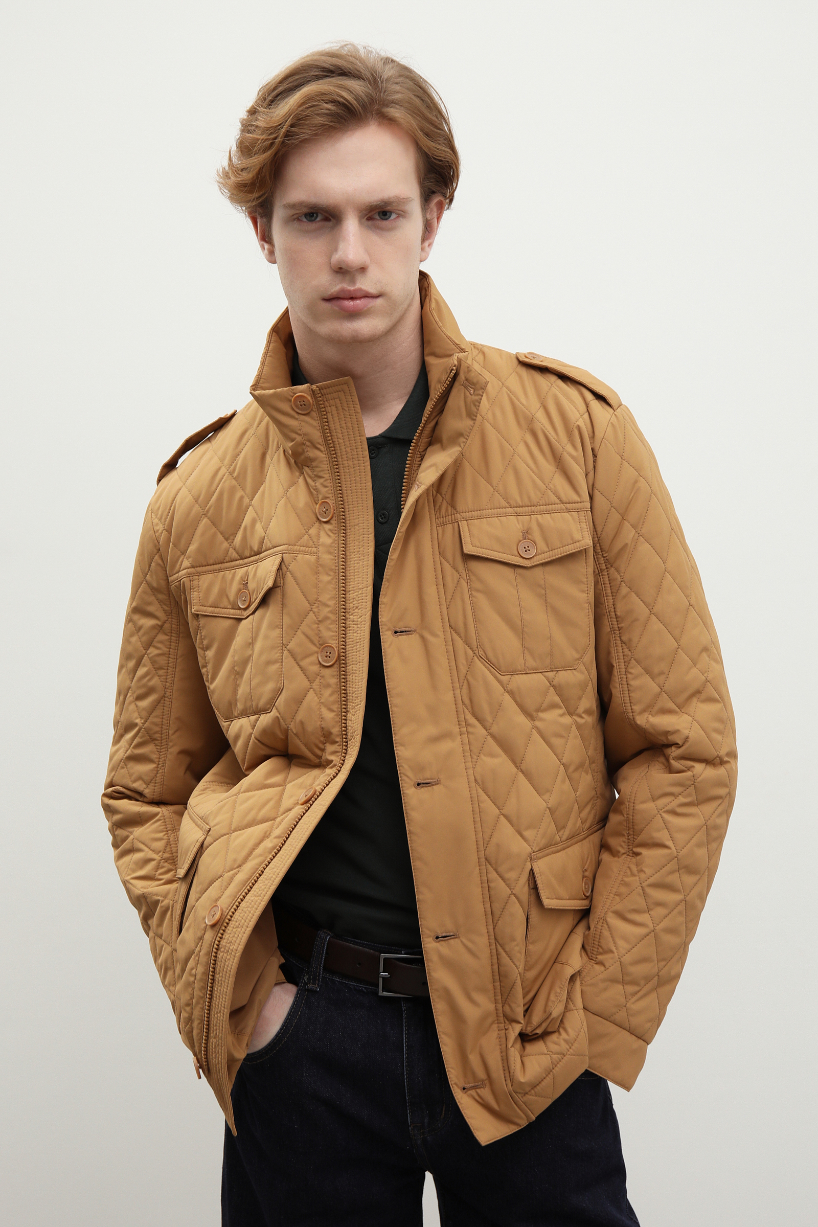 

Куртка мужская Finn Flare FBD210145 коричневая 3XL, Коричневый, FBD210145
