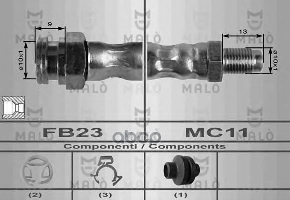 

Шланг Тормозной Malo 8552