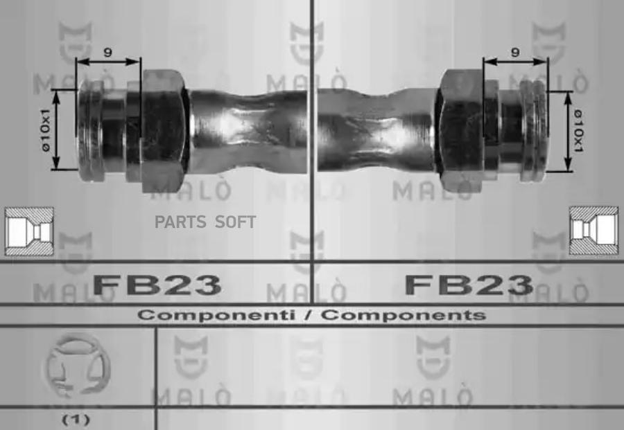 

Шланг Тормозной Malo 8417