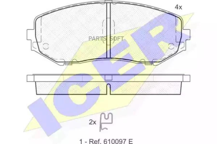 

Колодки Передние Suzuki Grand Vitara 05-> Icer 181747 Icer арт. 181747