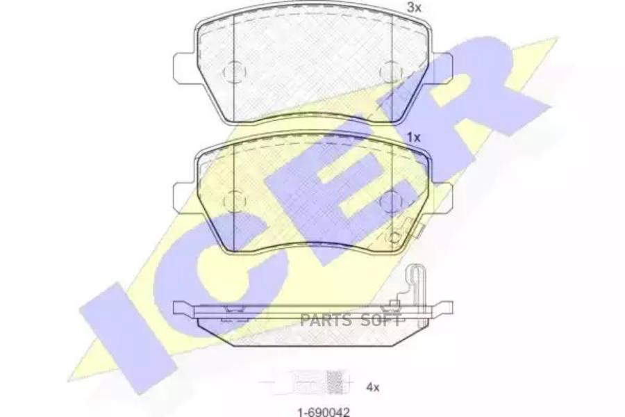 

Колодки Передние Suzuki Swift /Opel Agila 08- Icer 181748 Icer арт. 181748