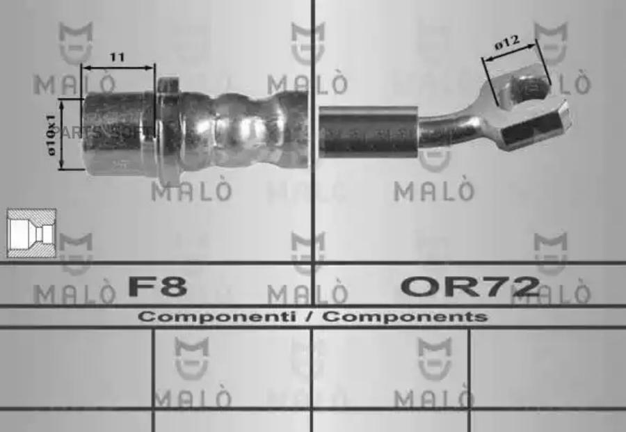 Шланг Тормозной Malo 80342