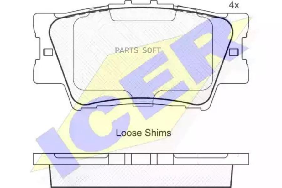 

Колодки Задние Toyota Rav 4 06-/ Camry Icer 181761 Icer арт. 181761